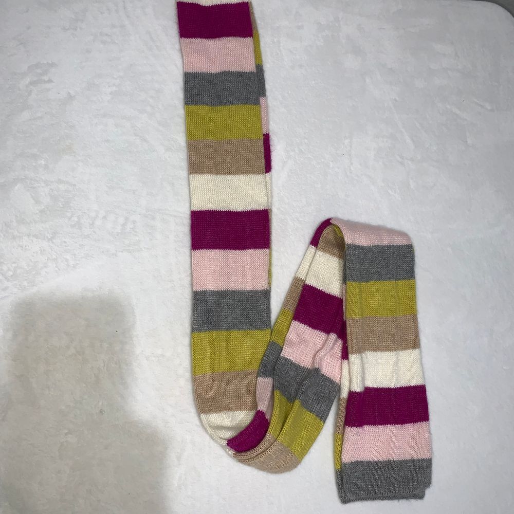 J.crew multi color block scarf 45 inches long knitted‎ green pink gray